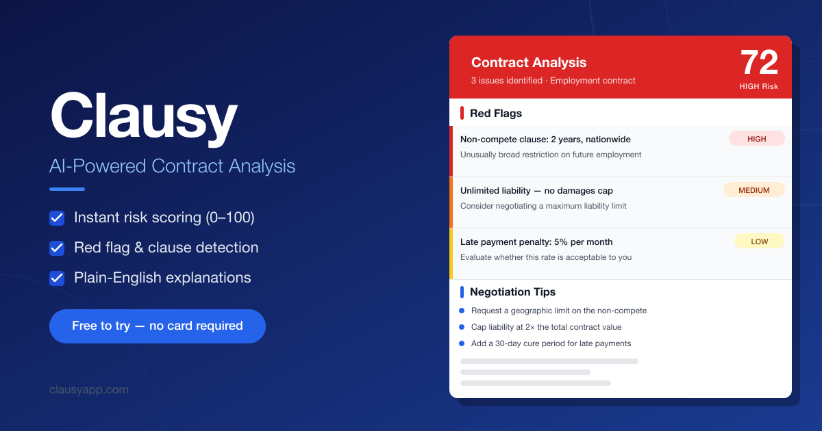 Clausy – AI‑Powered Contract Review & Analysis